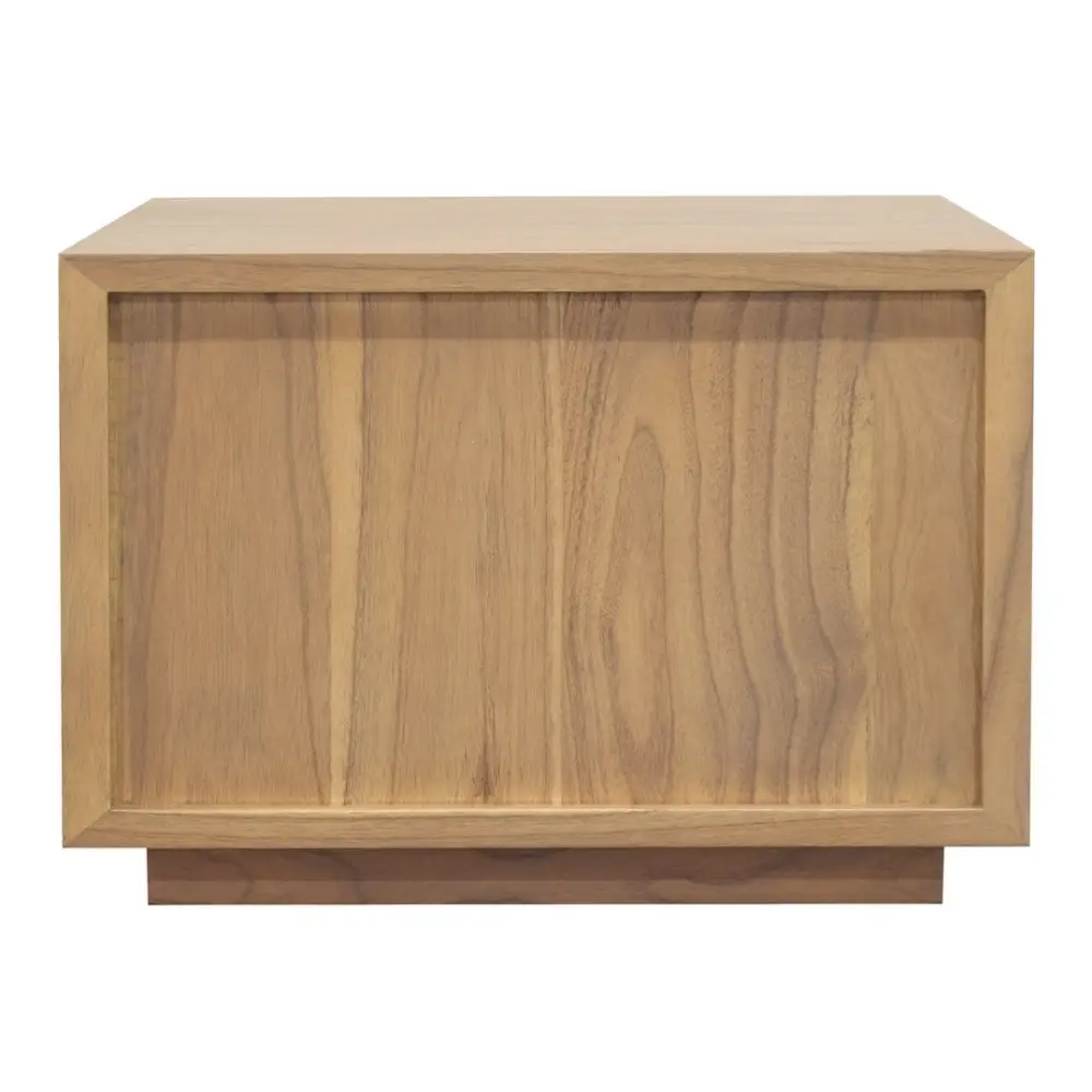 Oscar 1 Drawer Low Bedside Table (Natural) - Furniture > Bedroom > Bedside Tables