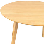Oscar 5pc Dining Set 100cm Round Table 4 Chair Fabric Seat Scandinavian Style - Furniture > Dining