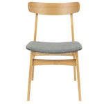Oscar 5pc Dining Set 100cm Round Table 4 Chair Fabric Seat Scandinavian Style - Furniture > Dining