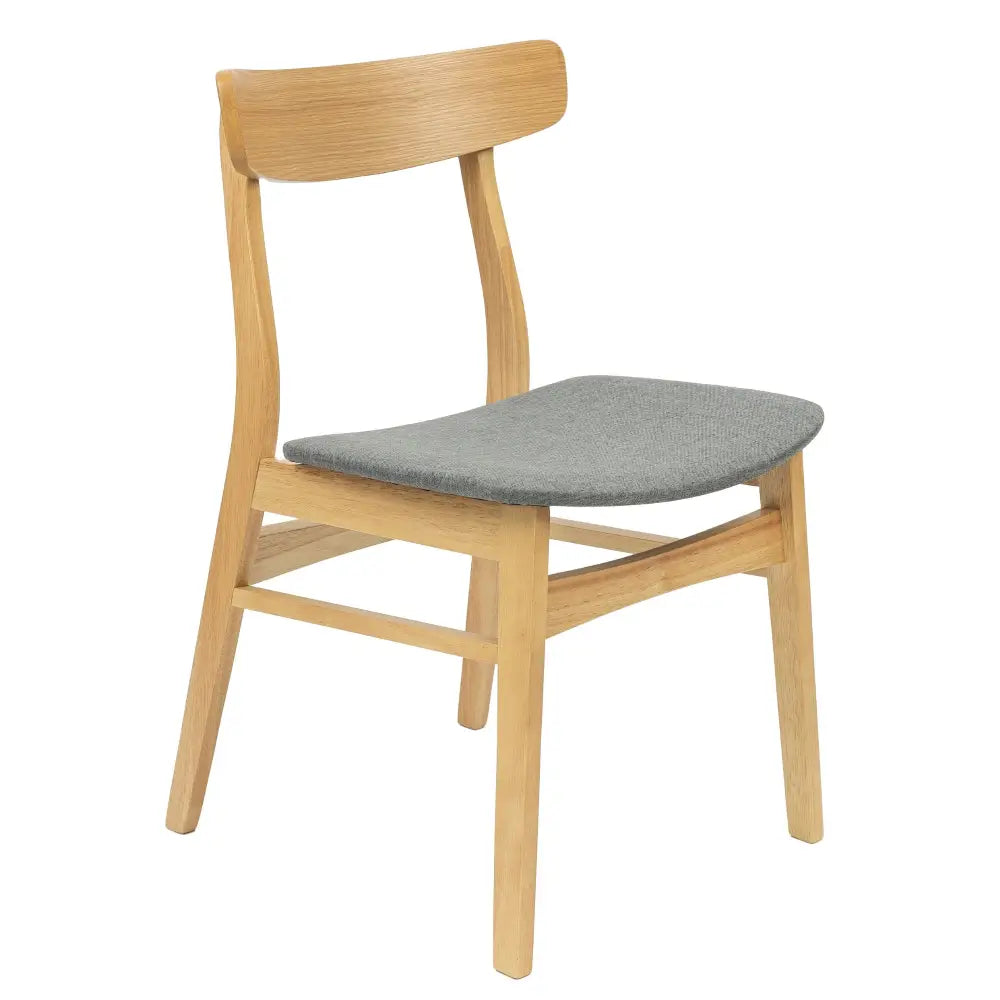 Oscar 5pc Dining Set 100cm Round Table 4 Chair Fabric Seat Scandinavian Style - Furniture > Dining