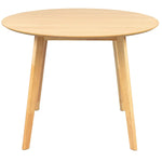 Oscar 5pc Dining Set 100cm Round Table 4 Chair Fabric Seat Scandinavian Style - Furniture > Dining