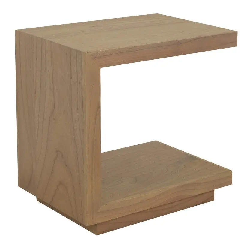 Oscar Solid Mindi Lamp Table (Natural) - Furniture > Living Room > Side Tables