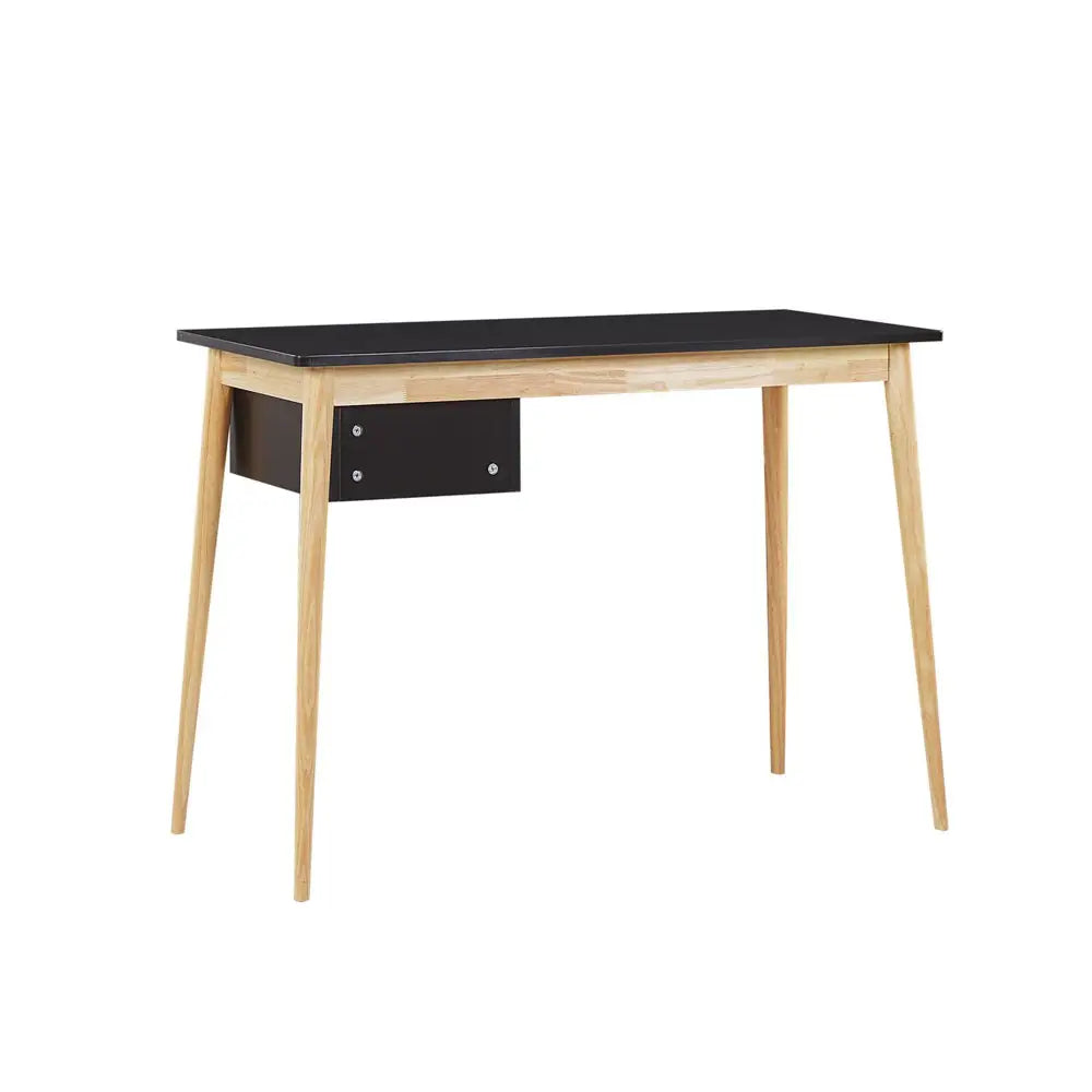 Oslo Desk with Drawer in Black & Natural - Furniture > Office
