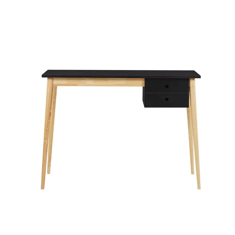 Oslo Desk with Drawer in Black & Natural - Furniture > Office