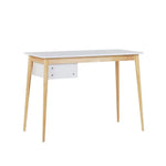 Oslo Desk with Drawer in White & Natural - Furniture > Office