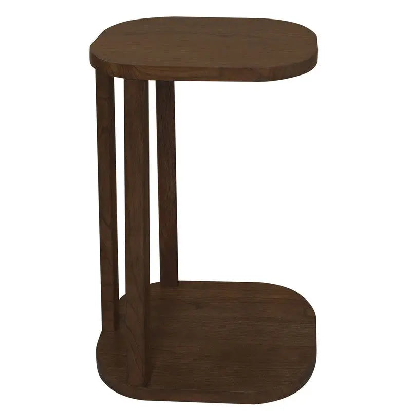 Oslo Solid Mindi Side/Laptop Table (Walnut) - Furniture > Living Room > Side Tables