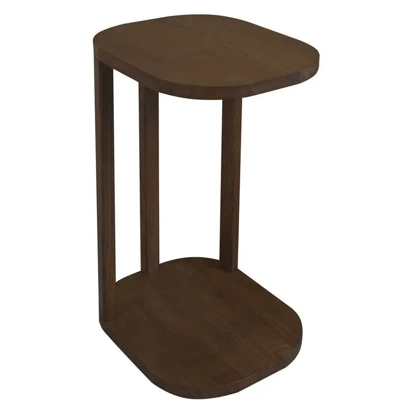 Oslo Solid Mindi Side/Laptop Table (Walnut) - Furniture > Living Room > Side Tables