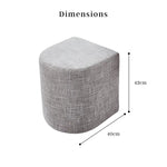 Ottoman Stool Linen Fabric Footstool Foot Rest Pouffe Pouf Seat - Dark Grey - Furniture > Living Room > Ottomans &