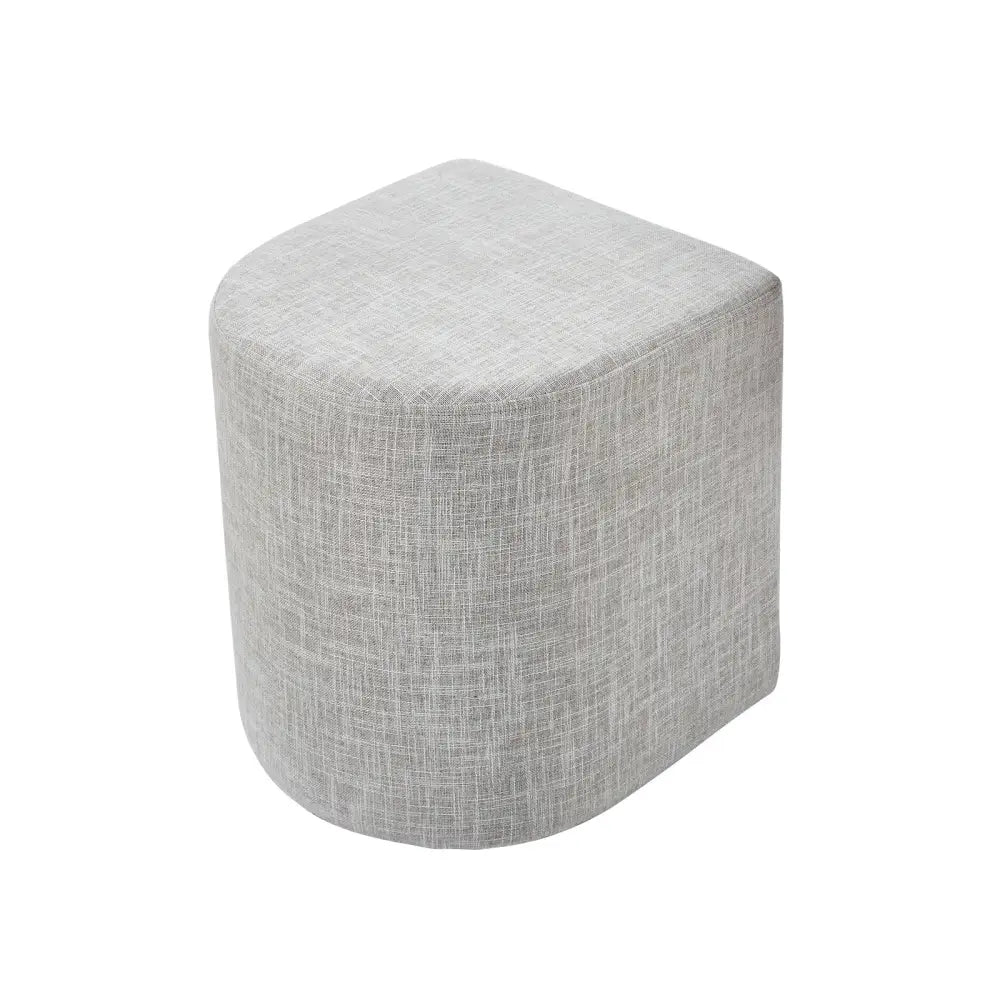 Ottoman Stool Linen Fabric Footstool Foot Rest Pouffe Pouf Seat - Cream Grey - Furniture > Living Room > Ottomans &