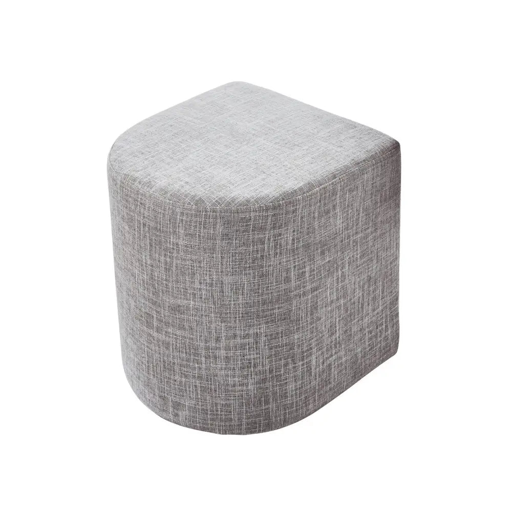 Ottoman Stool Linen Fabric Footstool Foot Rest Pouffe Pouf Seat - Dark Grey - Furniture > Living Room > Ottomans &