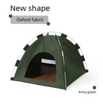 Outdoor Cat House,Pet Tent -Windproof and Dustproof Shelter for Small Pets Green Size: M 40*40*37cm - Pet Care > Cat