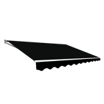 Outdoor Folding Arm Awning Retractable Sunshade Canopy Black 3.0m x 2.5m - Home & Garden > Shading