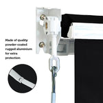 Outdoor Folding Arm Awning Retractable Sunshade Canopy Black 4.0m x 2.5m - Home & Garden > Shading