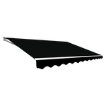 Outdoor Folding Arm Awning Retractable Sunshade Canopy Black 4.0m x 3.0m - Home & Garden > Shading