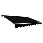 Outdoor Folding Arm Awning Retractable Sunshade Canopy Black 4.0m x 2.5m - Home & Garden > Shading