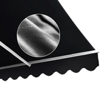 Outdoor Folding Arm Awning Retractable Sunshade Canopy Black 5.0m x 3.0m - Home & Garden > Shading