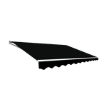 Outdoor Folding Arm Awning Retractable Sunshade Canopy Black 5.0m x 2.5m - Home & Garden > Shading