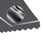 Outdoor Folding Arm Awning Retractable Sunshade Canopy Grey 3.0m x 2.5m - Home & Garden > Shading