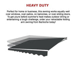 Outdoor Folding Arm Awning Retractable Sunshade Canopy Grey 3.0m x 2.5m - Home & Garden > Shading