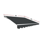 Outdoor Folding Arm Awning Retractable Sunshade Canopy Grey 4.0m x 3.0m - Home & Garden > Shading