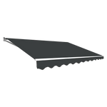 Outdoor Folding Arm Awning Retractable Sunshade Canopy Grey 5.0m x 3.0m - Home & Garden > Shading