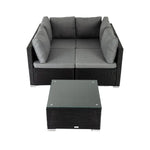 Outdoor Modular Lounge Sofa Bondi-Black - Furniture > Outdoor