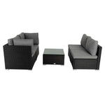 Outdoor Modular Lounge Sofa Bondi-Black - Furniture > Outdoor