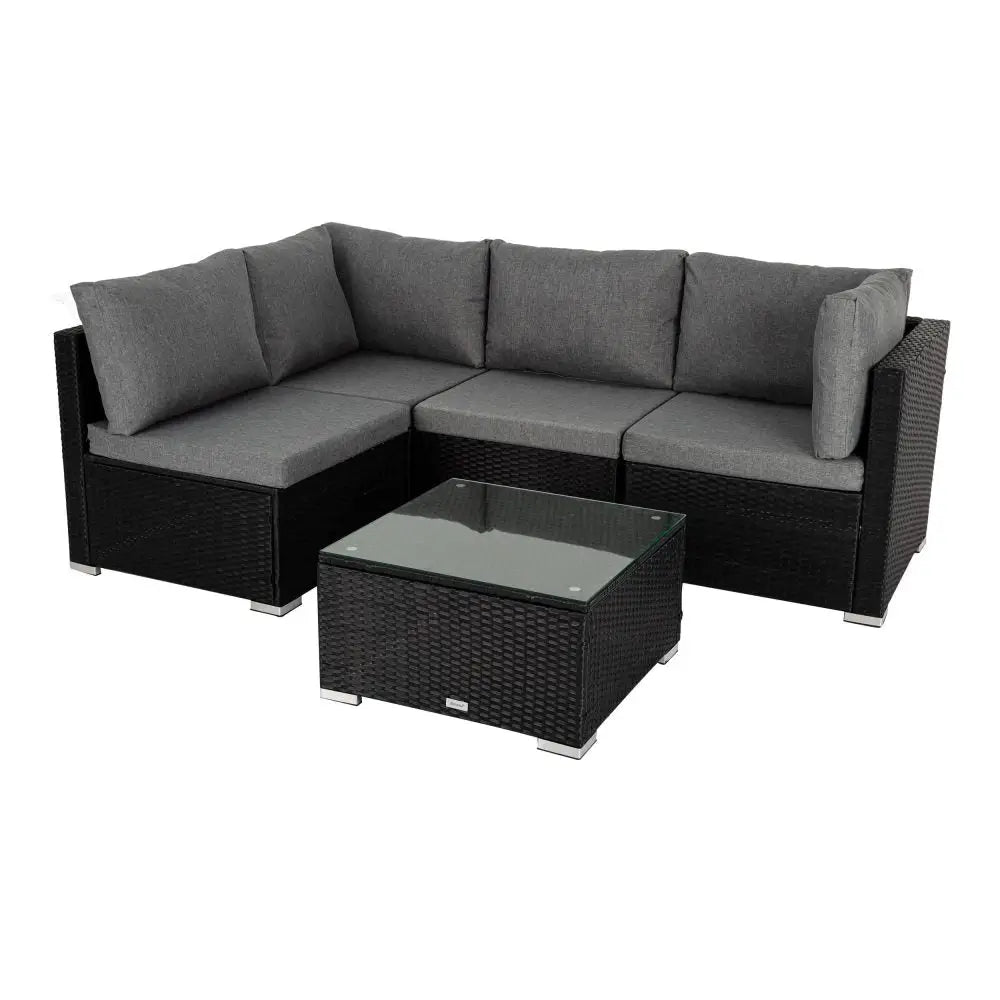 Outdoor Modular Lounge Sofa Bondi-Black - Furniture > Outdoor