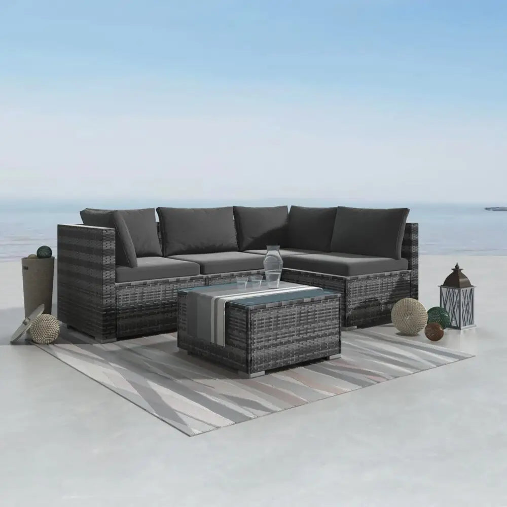 Outdoor Modular Lounge Sofa Bondi -Grey - Furniture > Outdoor