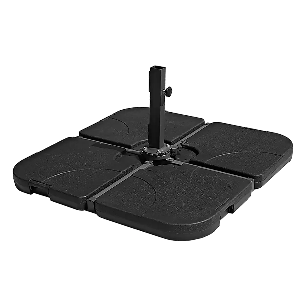 Outdoor Patio 4-Piece Cantilever Offset 3M Umbrella Base Stand Weight Water Sand - Home & Garden > Shading