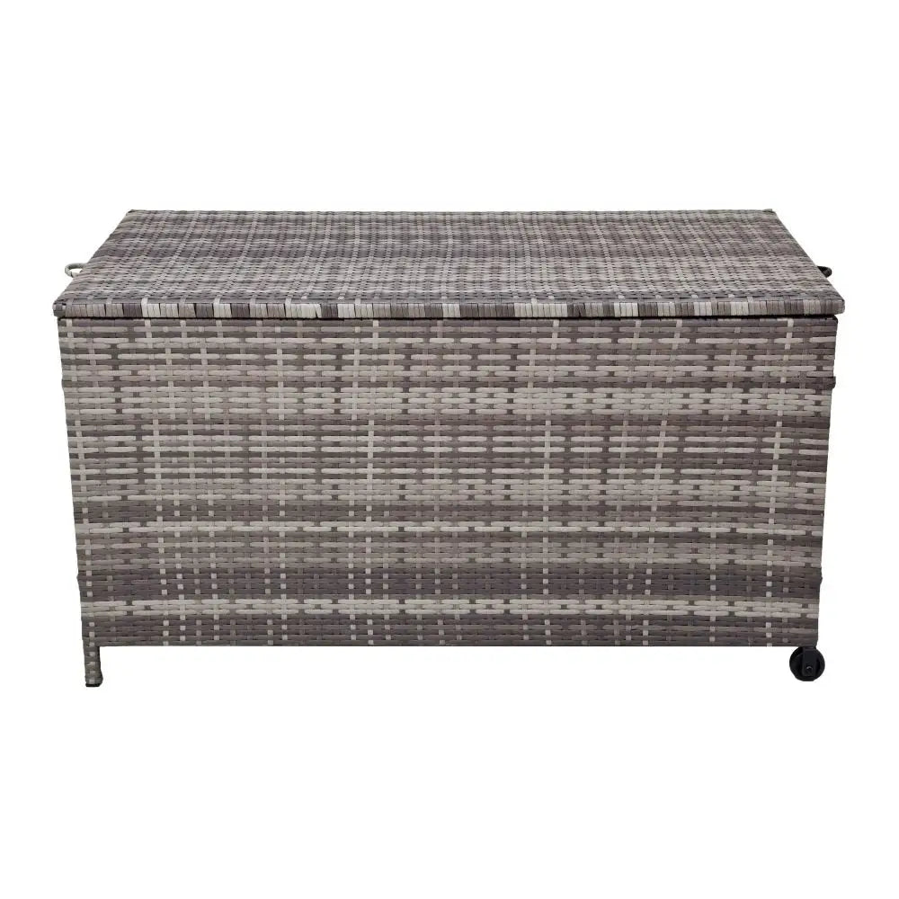 Outdoor PE Wicker Storage Box Garden 320L-Grey - Furniture > Outdoor