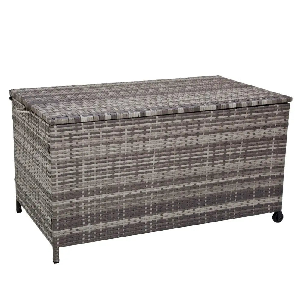 Outdoor PE Wicker Storage Box Garden 320L-Grey - Furniture > Outdoor