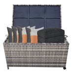 Outdoor PE Wicker Storage Box Garden 320L-Grey - Furniture > Outdoor