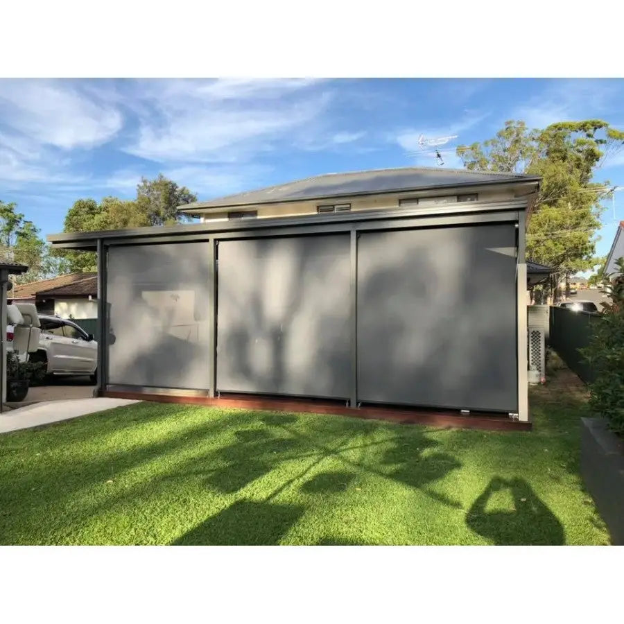 Outdoor Roller Blind Sun Screen Awning With Aluminium Hood 1.8, - Home & Garden > Home & Garden Others