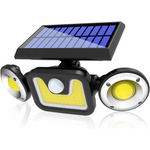 Outdoor Solar Lights with 3 Adjustable Head for Porch Garden Patio - Home & Garden > Garden Lights