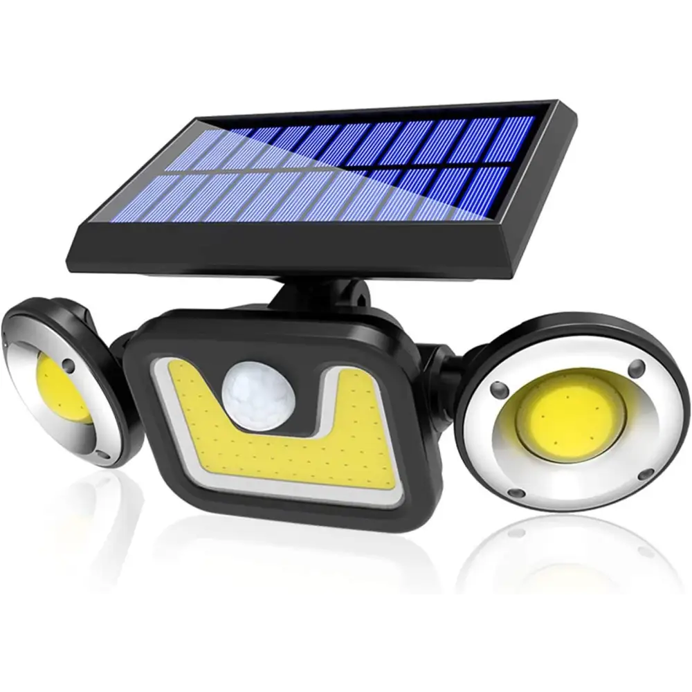 Outdoor Solar Lights with 3 Adjustable Head for Porch Garden Patio - Home & Garden > Garden Lights