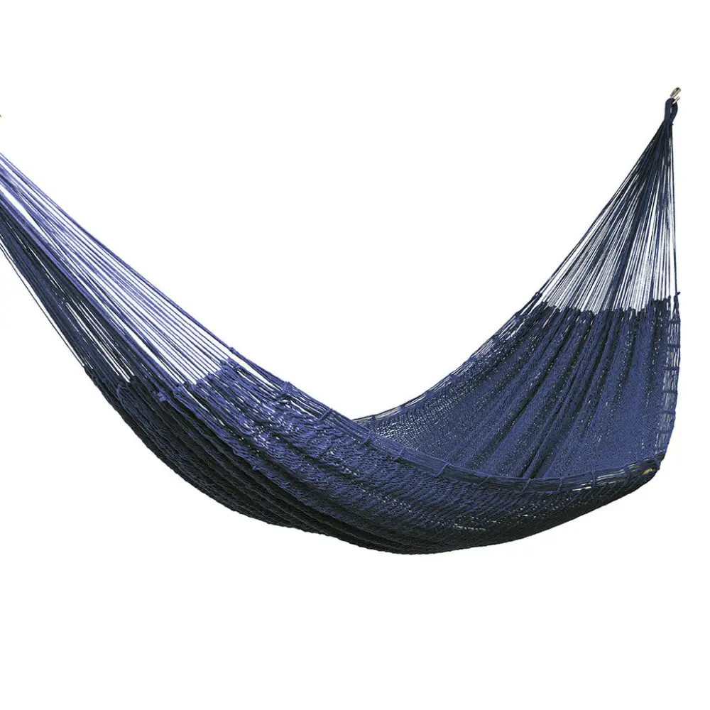 Outdoor undercover cotton Mayan Legacy hammock King size Blue - Home & Garden > Hammocks