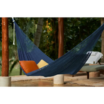 Outdoor undercover cotton Mayan Legacy hammock King size Blue - Home & Garden > Hammocks