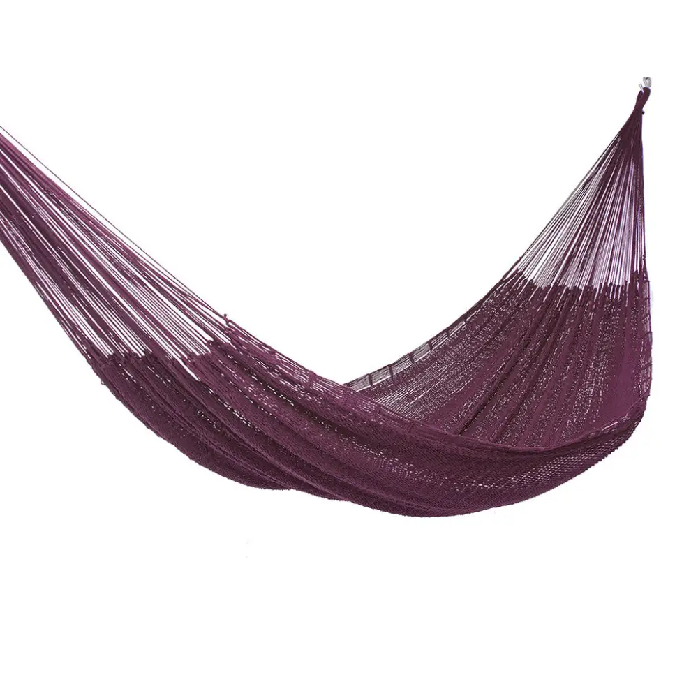 Outdoor undercover cotton Mayan Legacy hammock King size Maroon - Home & Garden > Hammocks