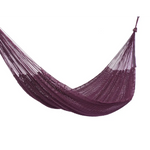 Outdoor undercover cotton Mayan Legacy hammock King size Maroon - Home & Garden > Hammocks