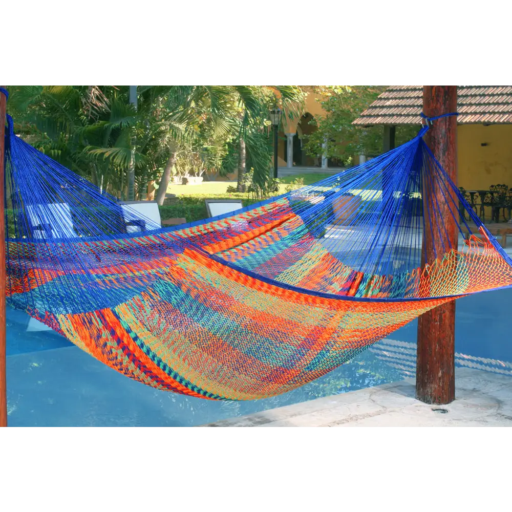 Outdoor undercover cotton Mayan Legacy hammock King size Mexicana - Home & Garden > Hammocks