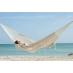 Outdoor undercover cotton Mayan Legacy hammock with hand crocheted tassels Queen Size Marble Colour - Home & Garden >