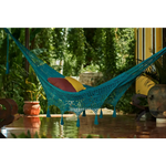 Outdoor undercover cotton Mayan Legacy hammock with hand crocheted tassels Queen Size Bondi - Home & Garden > Hammocks