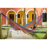 Outdoor undercover cotton Mayan Legacy hammock with hand crocheted tassels King Size Colorina - Home & Garden > Hammocks