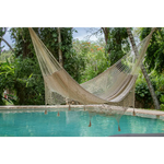 Outdoor undercover cotton Mayan Legacy hammock with hand crocheted tassels King Size Marble - Home & Garden > Hammocks