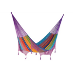 Outdoor undercover cotton Mayan Legacy hammock with hand crocheted tassels King Size Colorina - Home & Garden > Hammocks