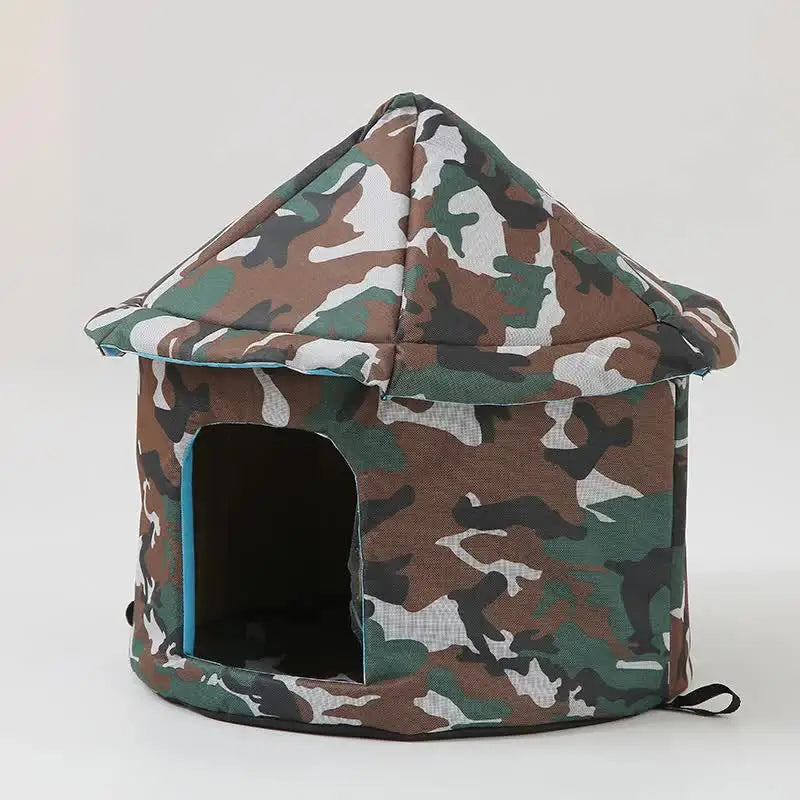 Outdoor Waterproof Cat House - Insulated Weatherproof Warm Shelter for Cats Ideal for Winter Protection Size: S 35*40cm