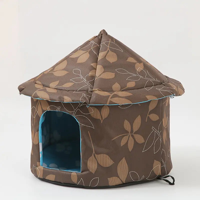 Outdoor Waterproof Cat House - Insulated Weatherproof Warm Shelter for Cats Ideal for Winter Protection,Size: L 45*41cm