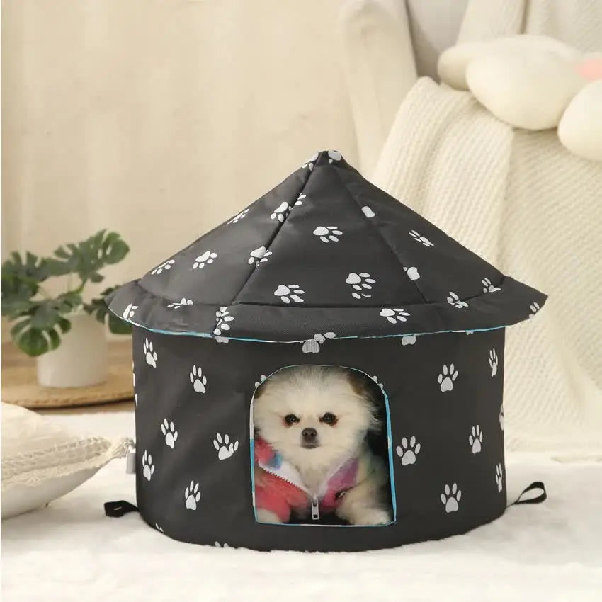 Outdoor Waterproof Cat House - Insulated Weatherproof Warm Shelter for Cats Ideal for Winter Protection Size: L 45*41cm