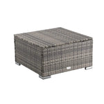 Outdoor wicker ottoman in Grey - Furniture > Outdoor > Outdoor Tables